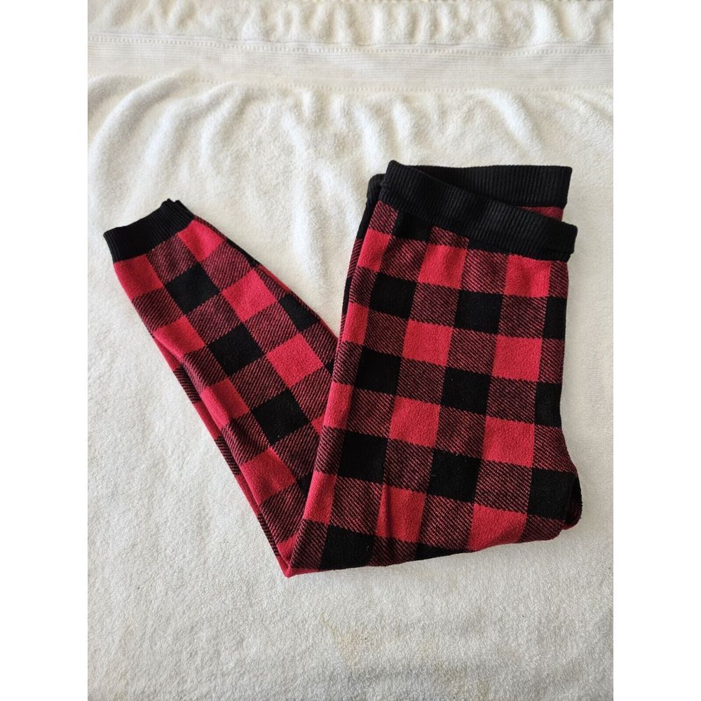 Torrid Size 2 Red and Black Checkered Warm Fuzzy Holiday Pants Womens Winter